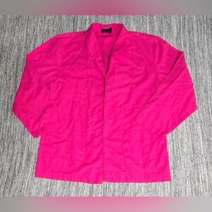 Malu Malu Hot Pink Lightweight Blazer - Open Front - Pockets - Fits like Small